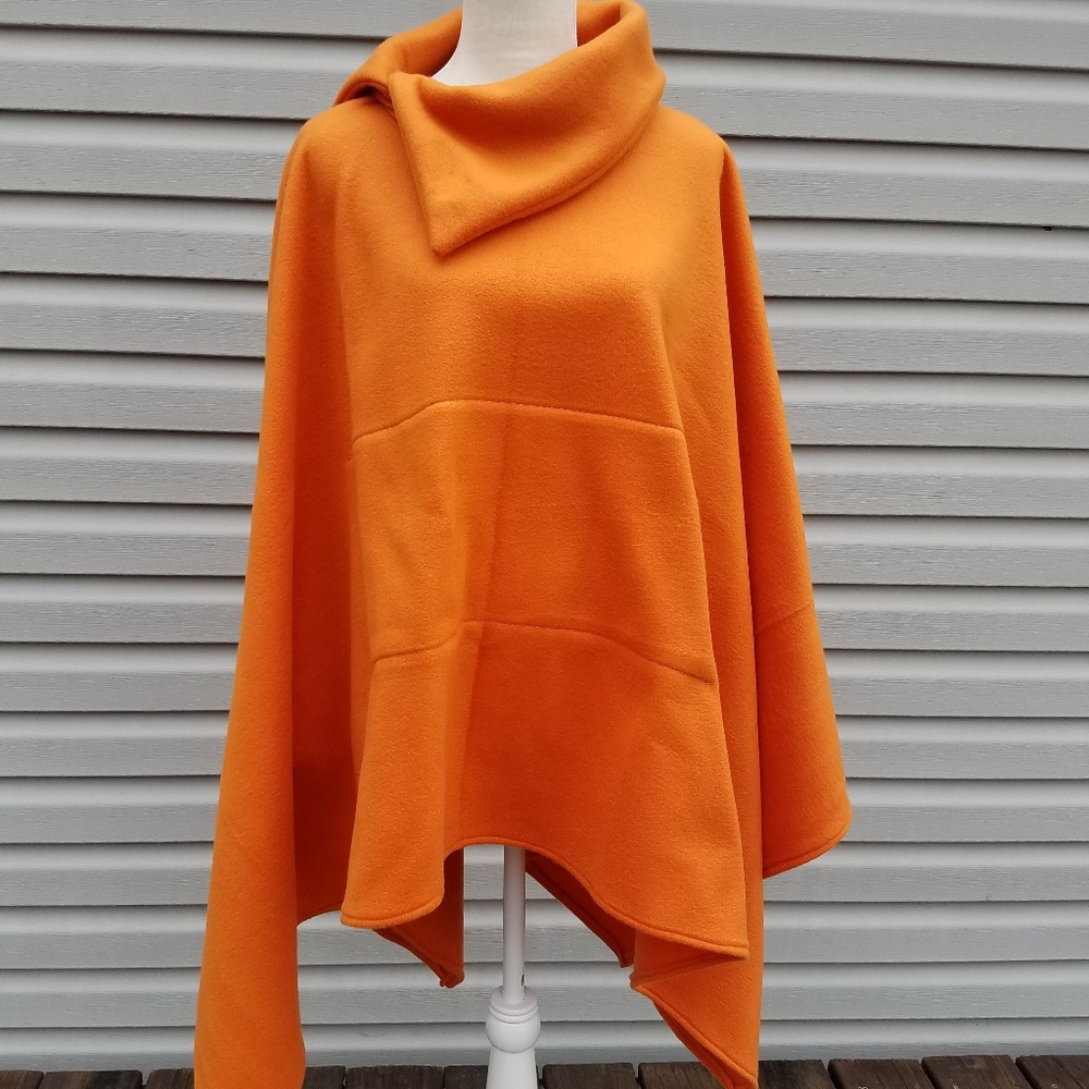Fleece poncho home made